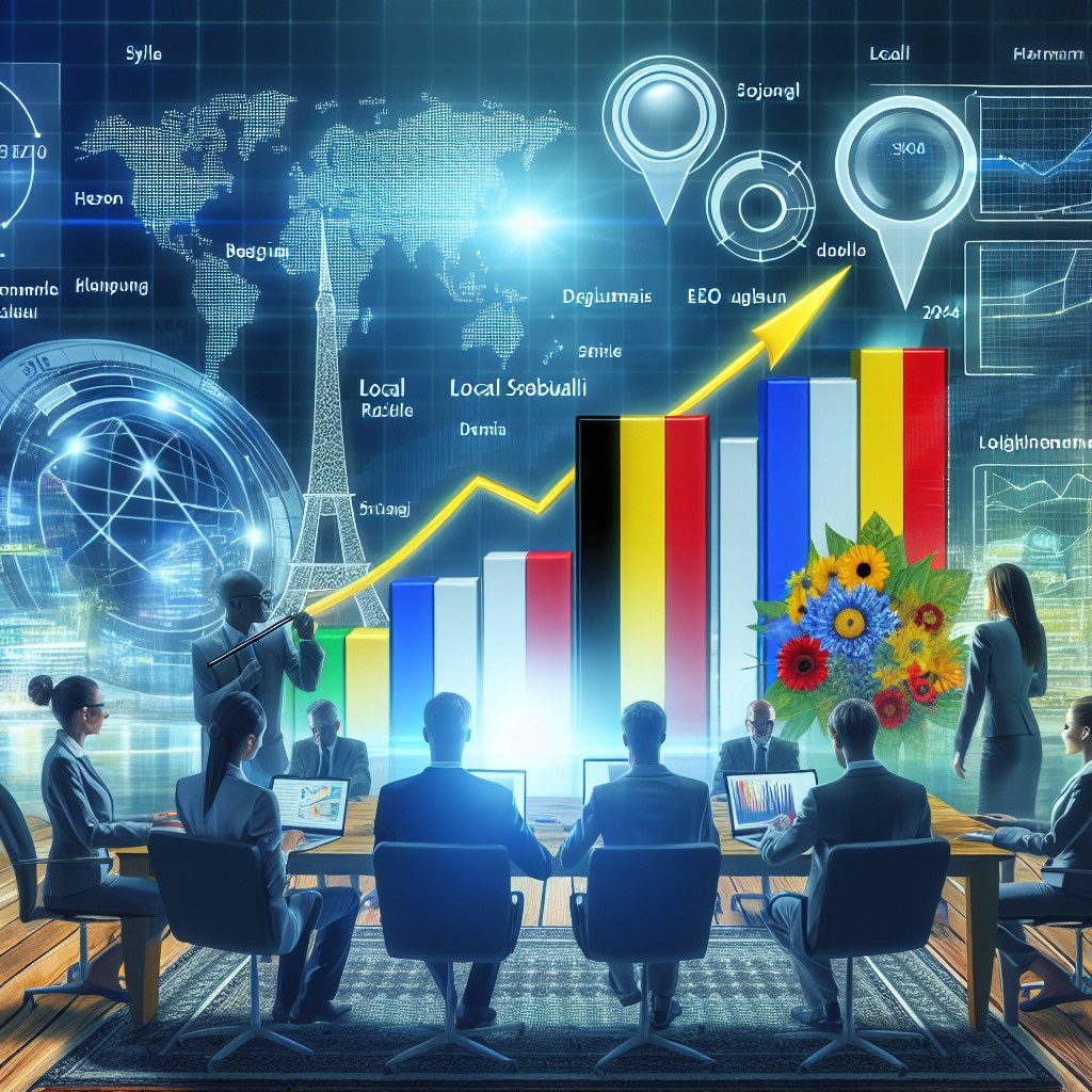 Graphique dynamique montrant le succès du SEO local en Belgique en 2024