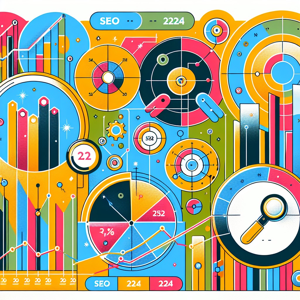 Graphique coloré illustrant les tendances du SEO en Belgique en 2024