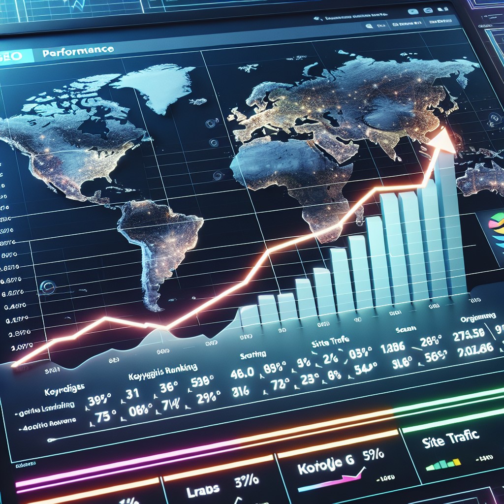 Un graphique de performance SEO montrant une augmentation des visiteurs en ligne pour une entreprise en Belgique