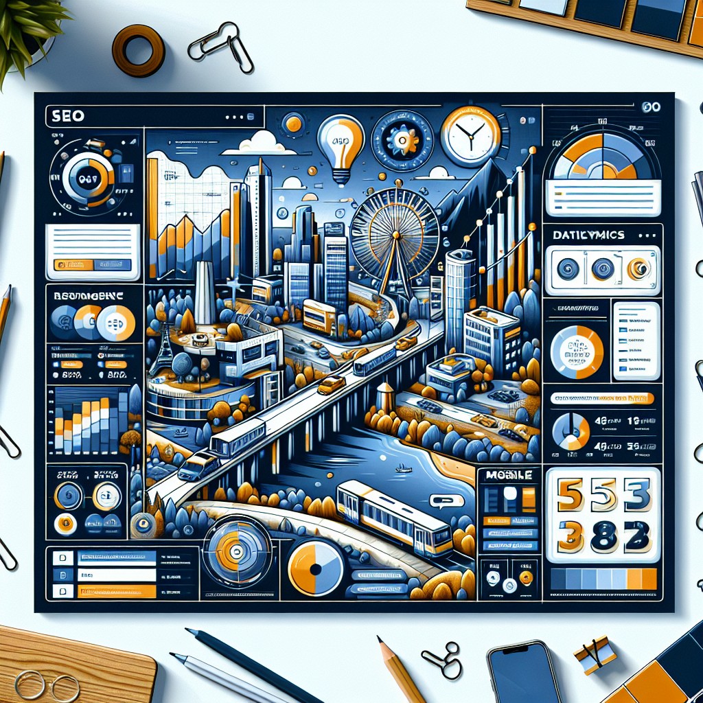 Image de couverture représentative des techniques SEO pour entreprises en Wallonie, illustrating data analytics and mobile optimization.