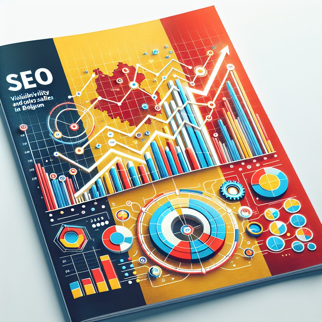 Image de couverture montrant des graphiques de croissance symbolisant l'impact positif des stratégies de SEO sur la visibilité et les ventes en Belgique.