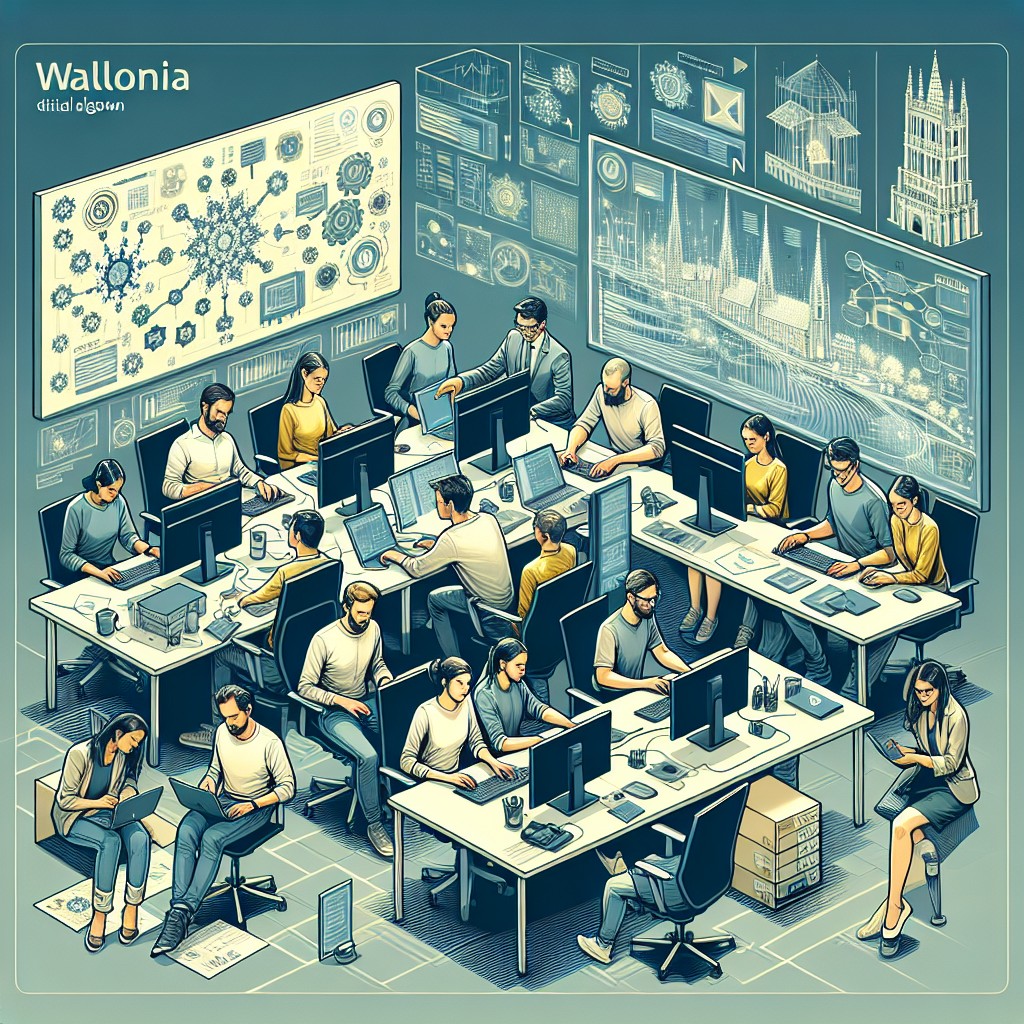 Image de couverture montrant des développeurs au travail, symbolisant l'innovation et la croissance digitale en Wallonie.