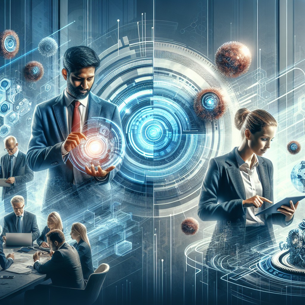 Couverture de l'article sur la transformation digitale des entreprises wallonnes avec une illustration montrant des entrepreneurs utilisant des technologies numériques.