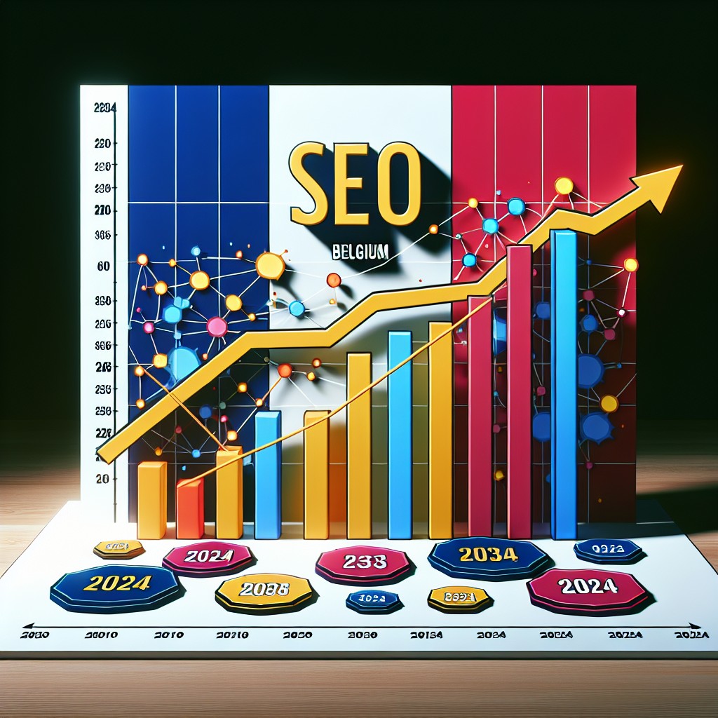 Graphique coloré mettant en évidence l'importance croissante du SEO en Belgique pour 2024