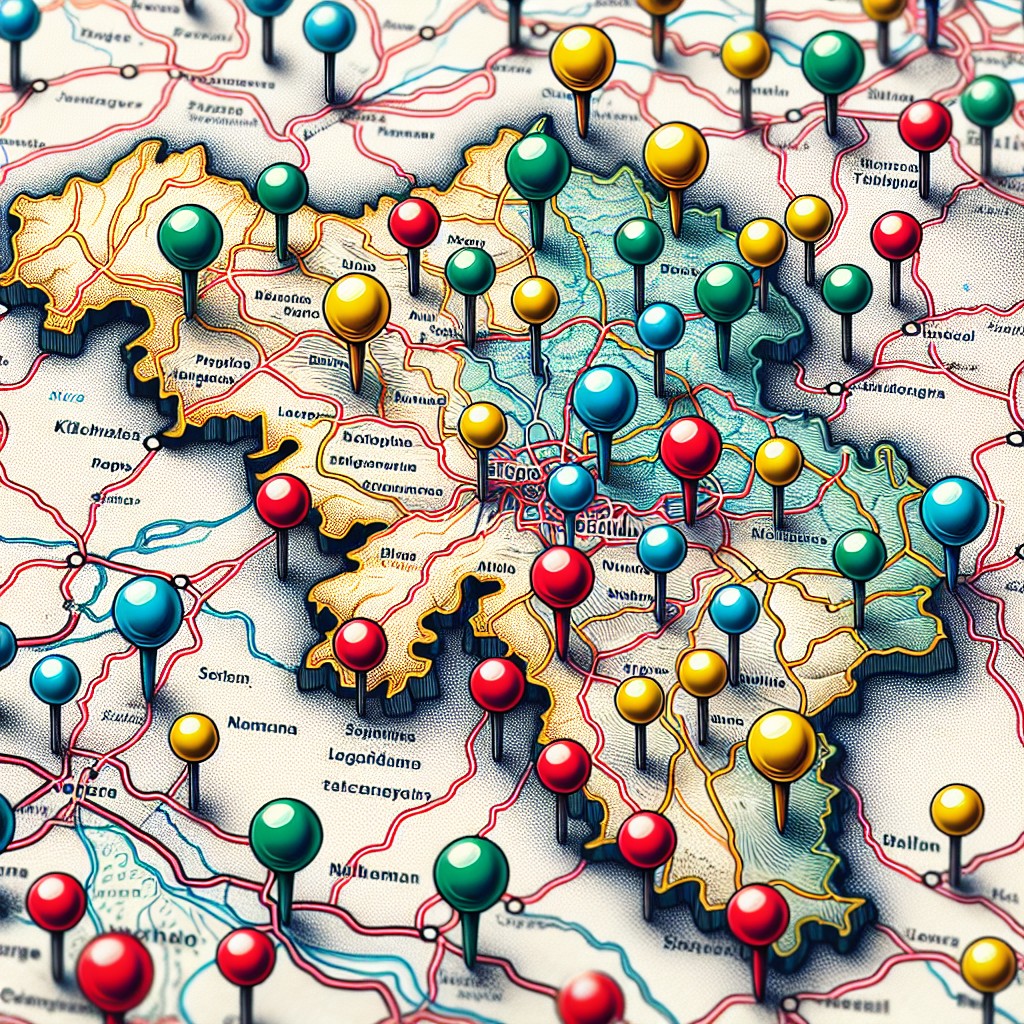 Image de couverture montrant une carte de la Belgique avec des épingles marquant différentes localités, symbolisant l'importance du SEO local pour toucher une audience régionale.