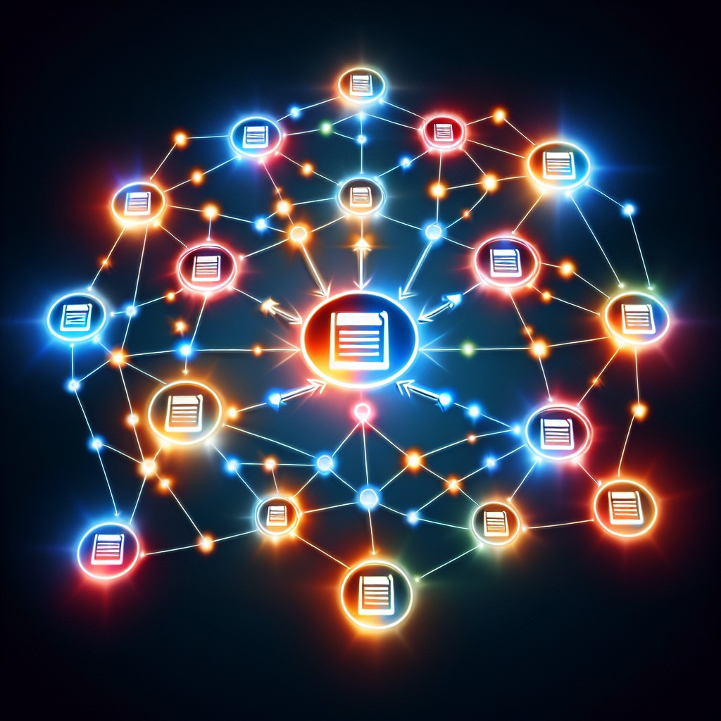 Une image illustrant des réseaux de liens entre plusieurs sites web, symbolisant la stratégie de backlinks.