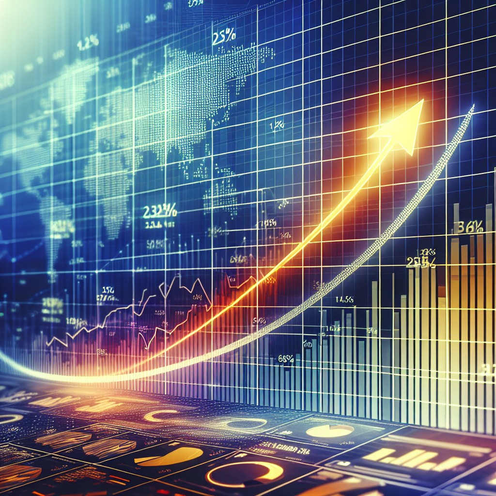 Illustration d'un graphique montrant une courbe ascendante symbolisant la croissance digitale et l'impact du SEO pour les PME en Wallonie.