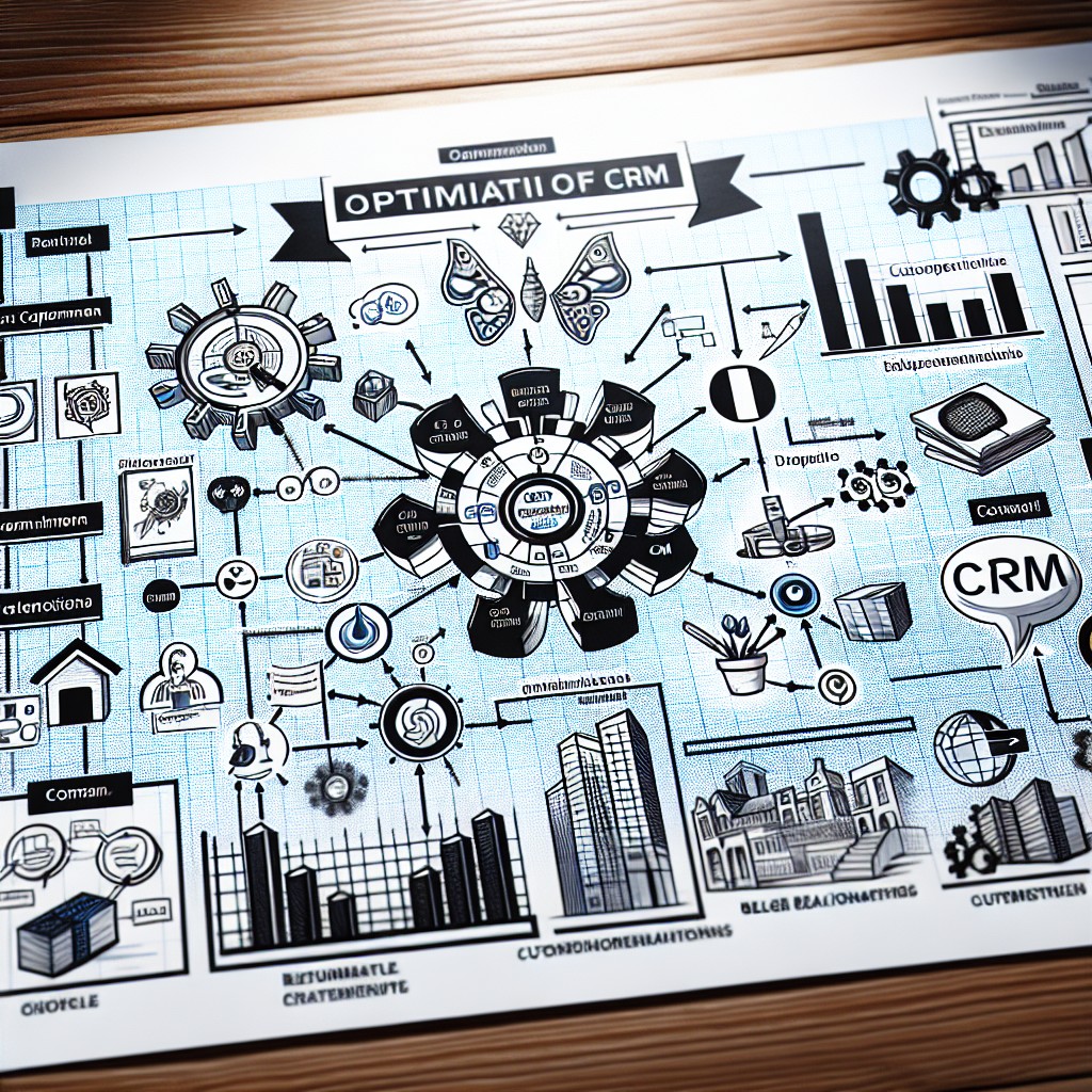 Une représentation graphique montrant l'optimisation du CRM dans le contexte d'une entreprise belge moderne.