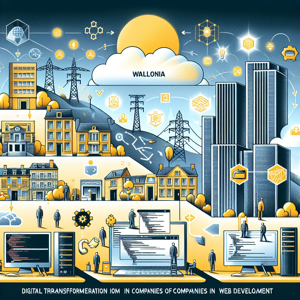 Image de couverture illustrant la transformation digitale des entreprises en Wallonie grâce au développement web.