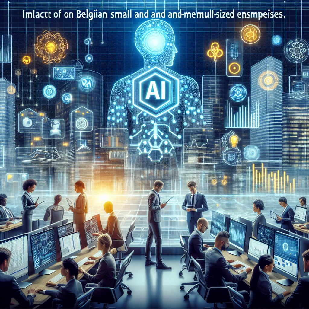 Image de couverture représentant l'impact de l'intelligence artificielle sur les PME belges, illustrant l'innovation et l'efficacité.