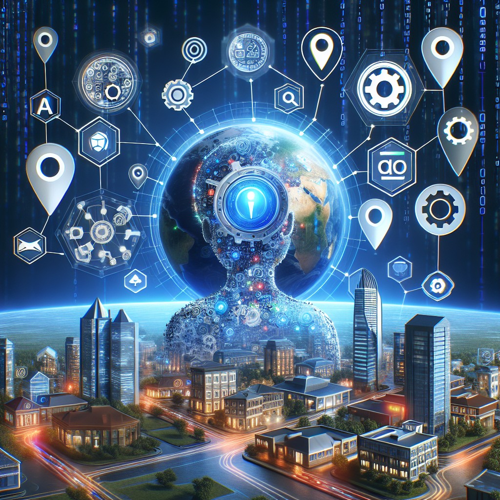 Image de couverture illustrant l'intégration de l'intelligence artificielle et du SEO local dans la stratégie numérique des entreprises de 2024.