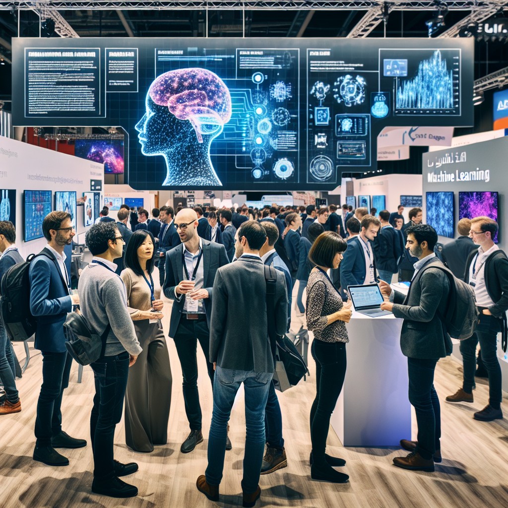 Vue animée du Salon Machine Learning en Belgique, capturant l'énergie et les innovations.