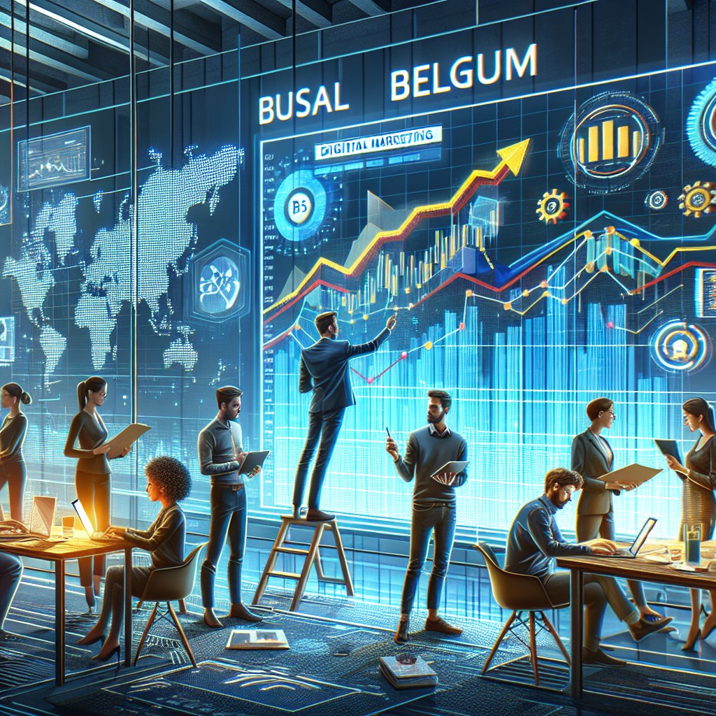 Image de couverture illustrant des entrepreneurs belges travaillant sur des stratégies de marketing digital.