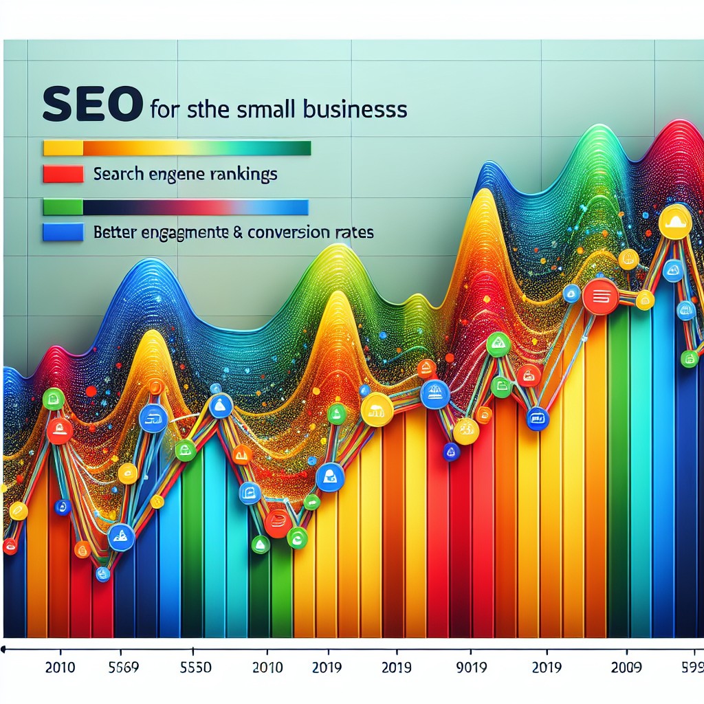 Graphique coloré illustrant le succès du SEO pour les petites entreprises en Belgique