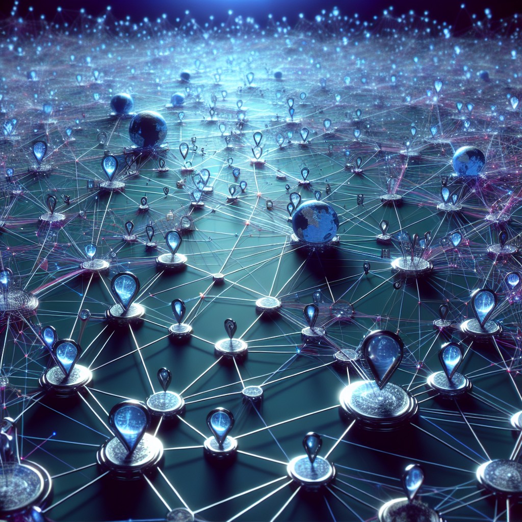 Un vaste réseau de connexions symbolisant le monde interconnecté du SEO et des backlinks