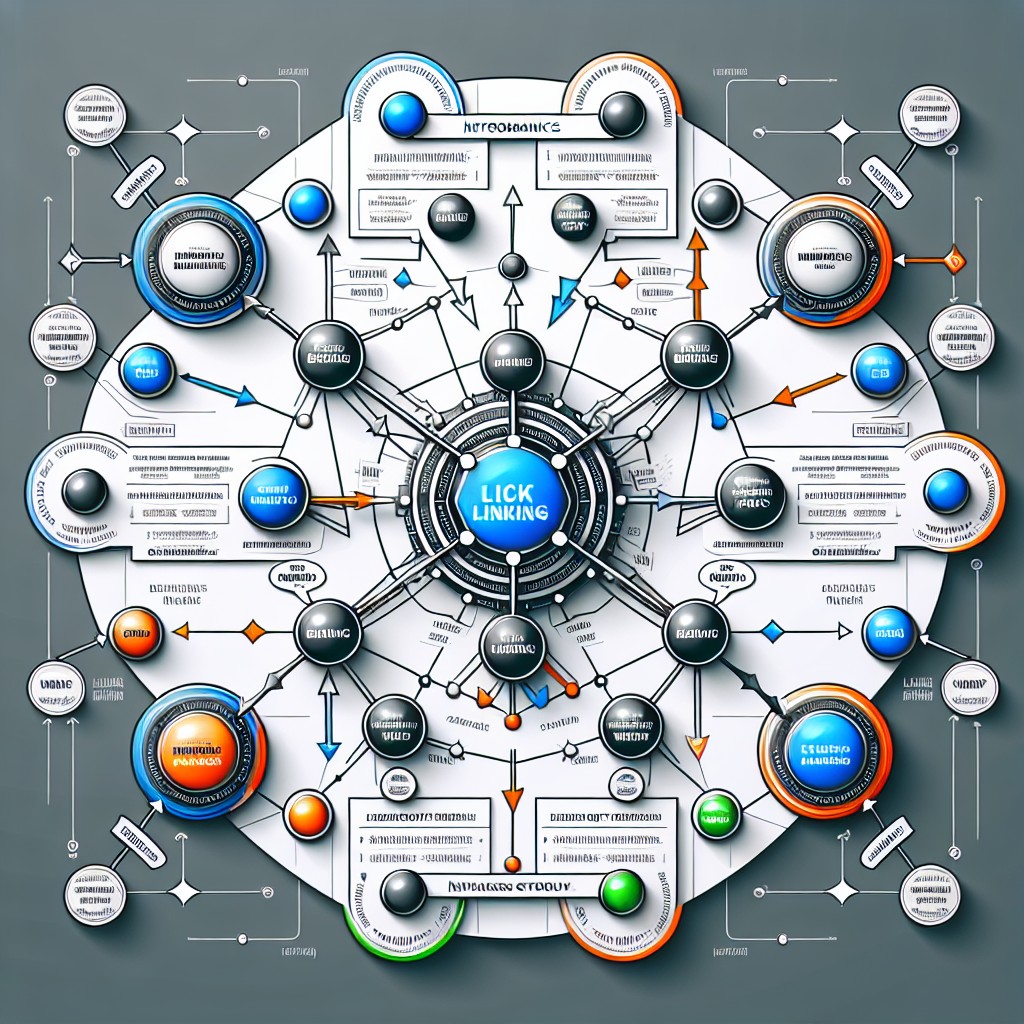 Diagramme illustrant le réseau de backlinking pour le SEO