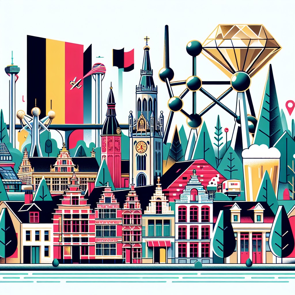 Image de couverture d'un article sur l'importance du SEO local pour les entreprises en Belgique, montrant un mélange de repères culturels et géographiques belges.