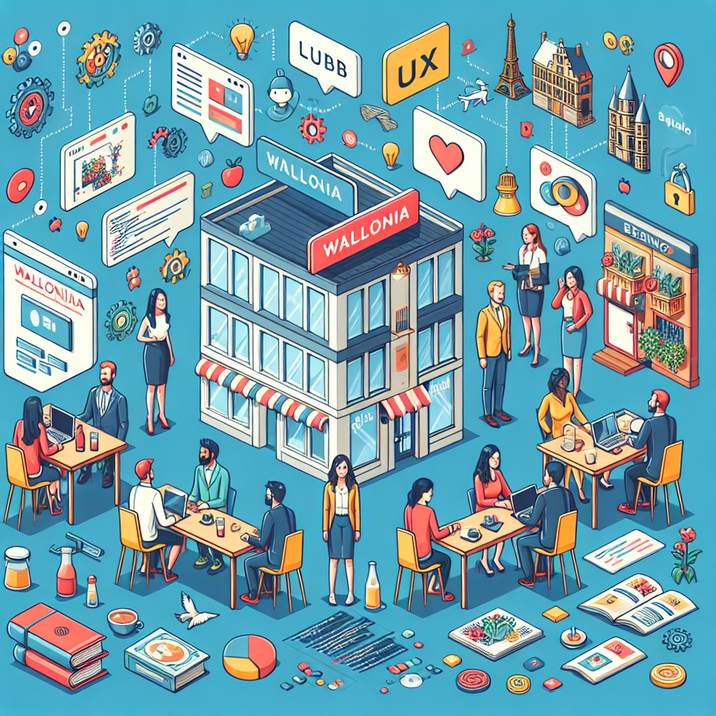 Image de couverture illustrant diverses entreprises collaborant avec une agence web professionnelle en Wallonie.