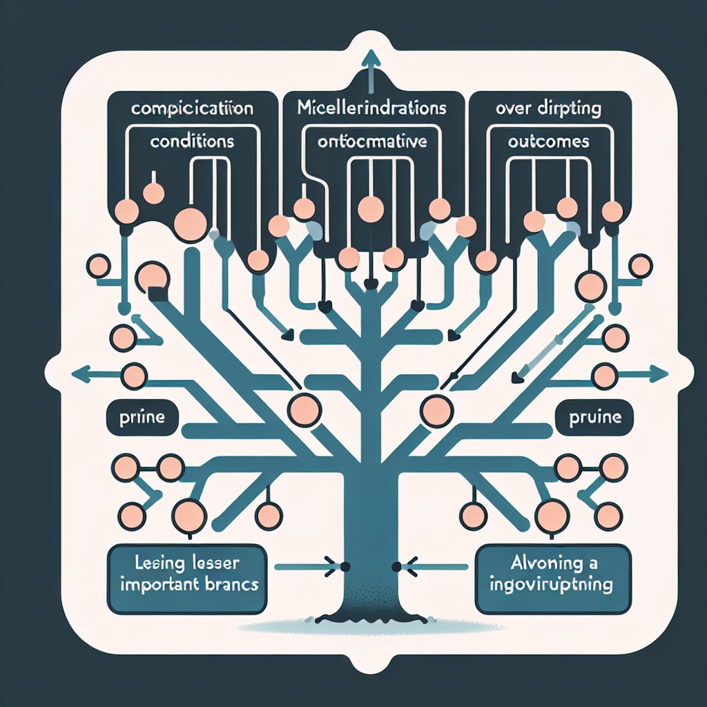 Illustration d'un arbre de décision en machine learning montrant le processus de pruning