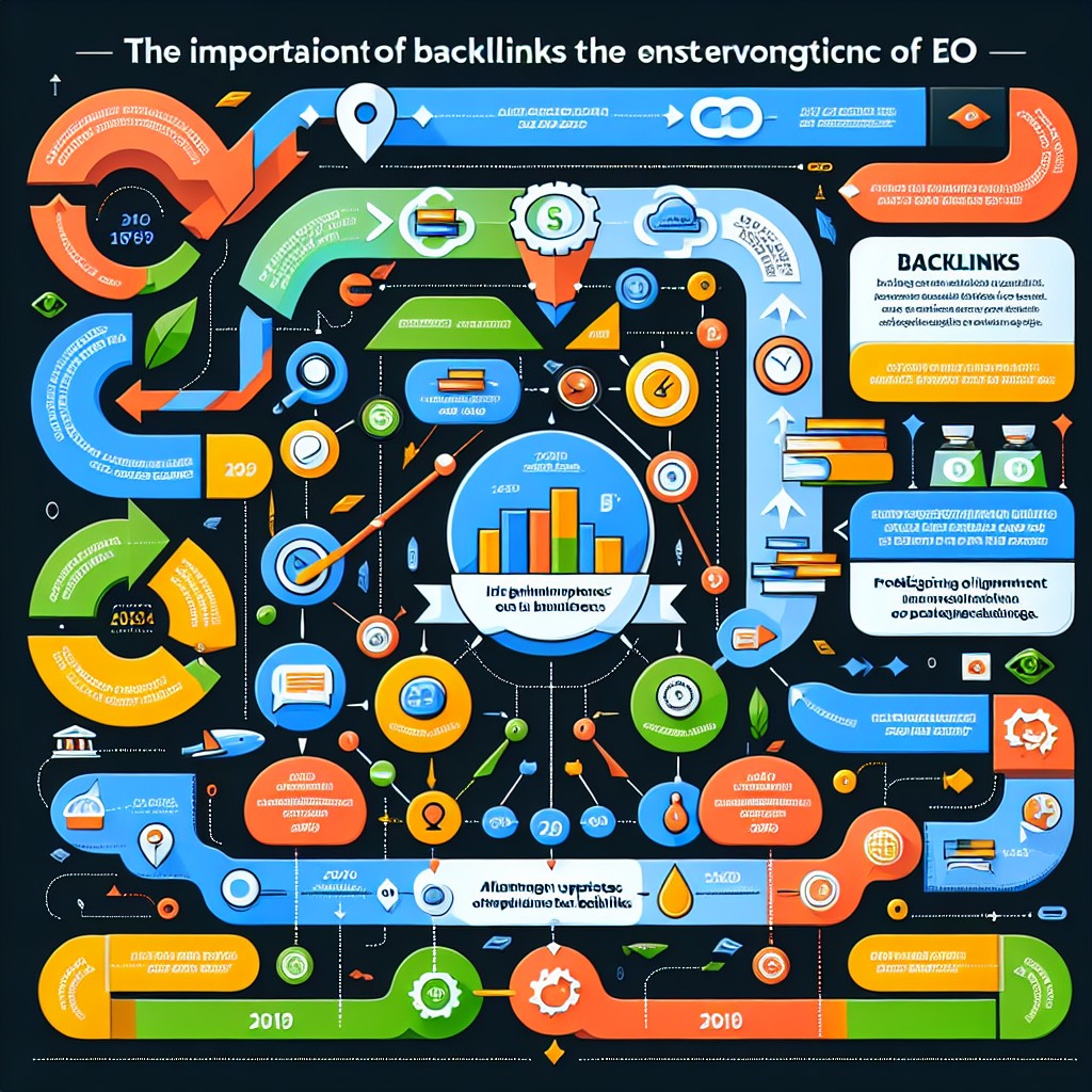 Une infographie montrant l'évolution de l'importance des backlinks en SEO à travers les années.