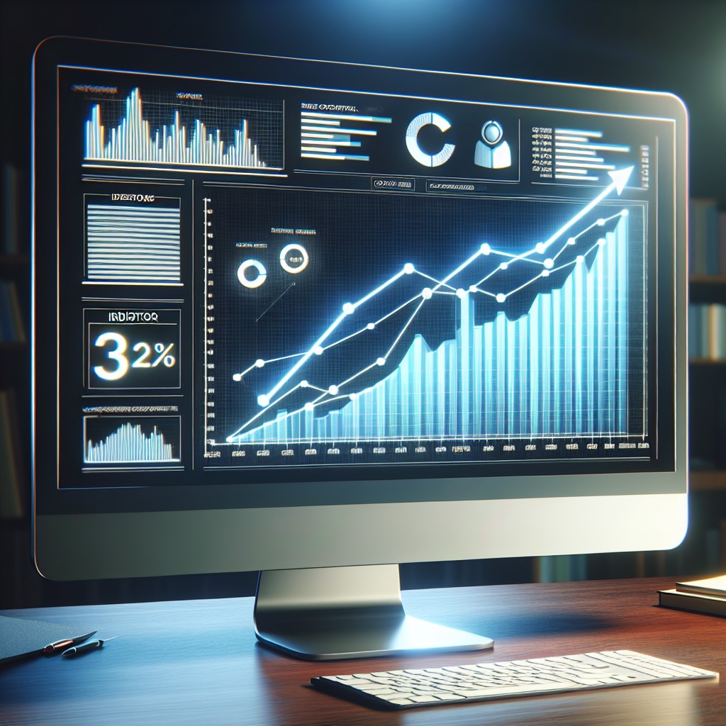 Image représentant des graphiques de croissance sur un écran d'ordinateur, symbolisant l'impact positif du SEO.