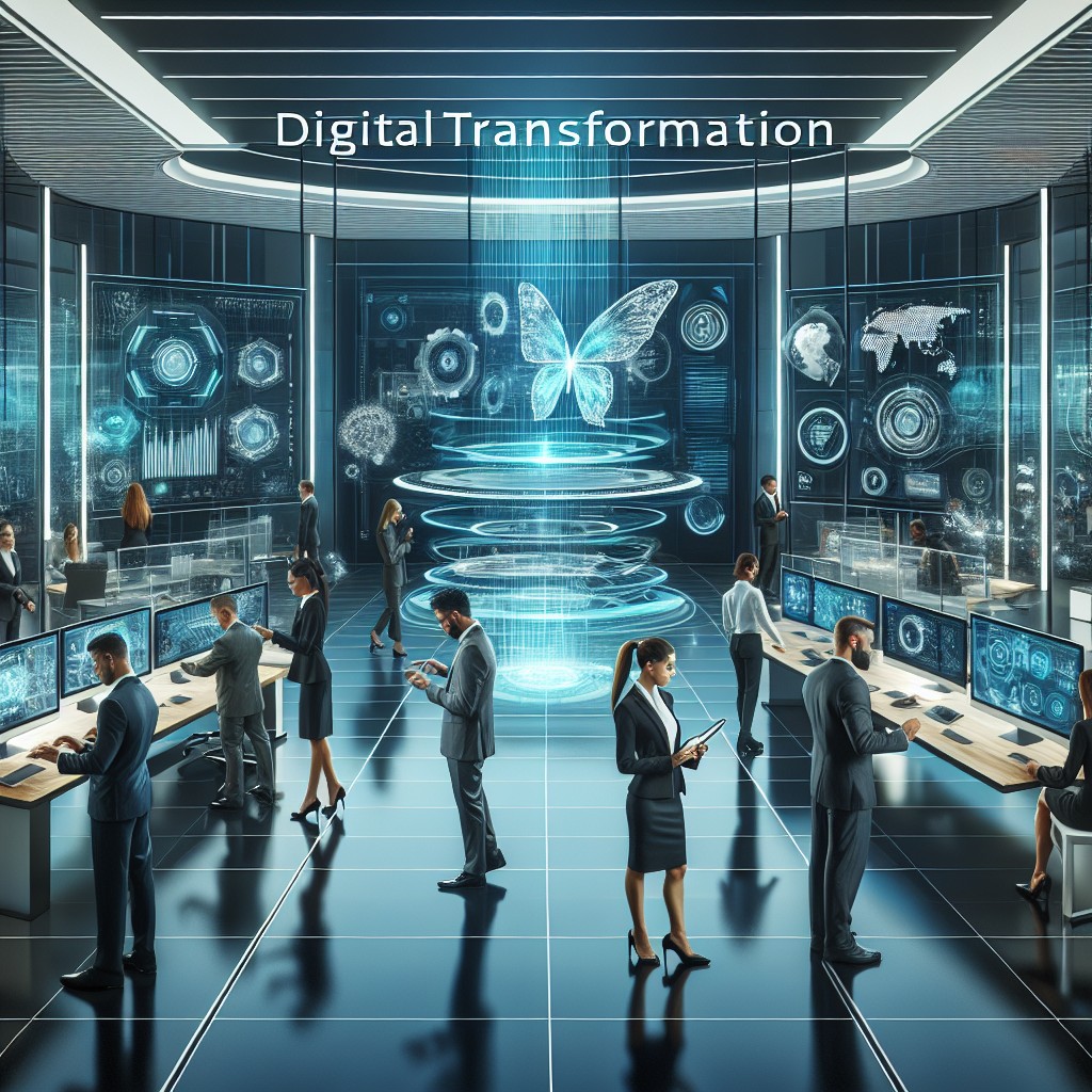 Image de couverture illustrant la transformation digitale dans une entreprise moderne.