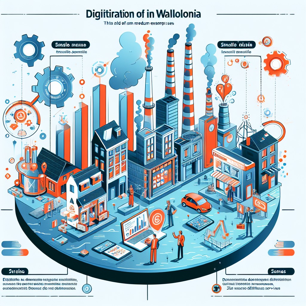 Graphique montrant l'avancement de la digitalisation des PME en Wallonie avec l'aide des services d'Innovaplus.