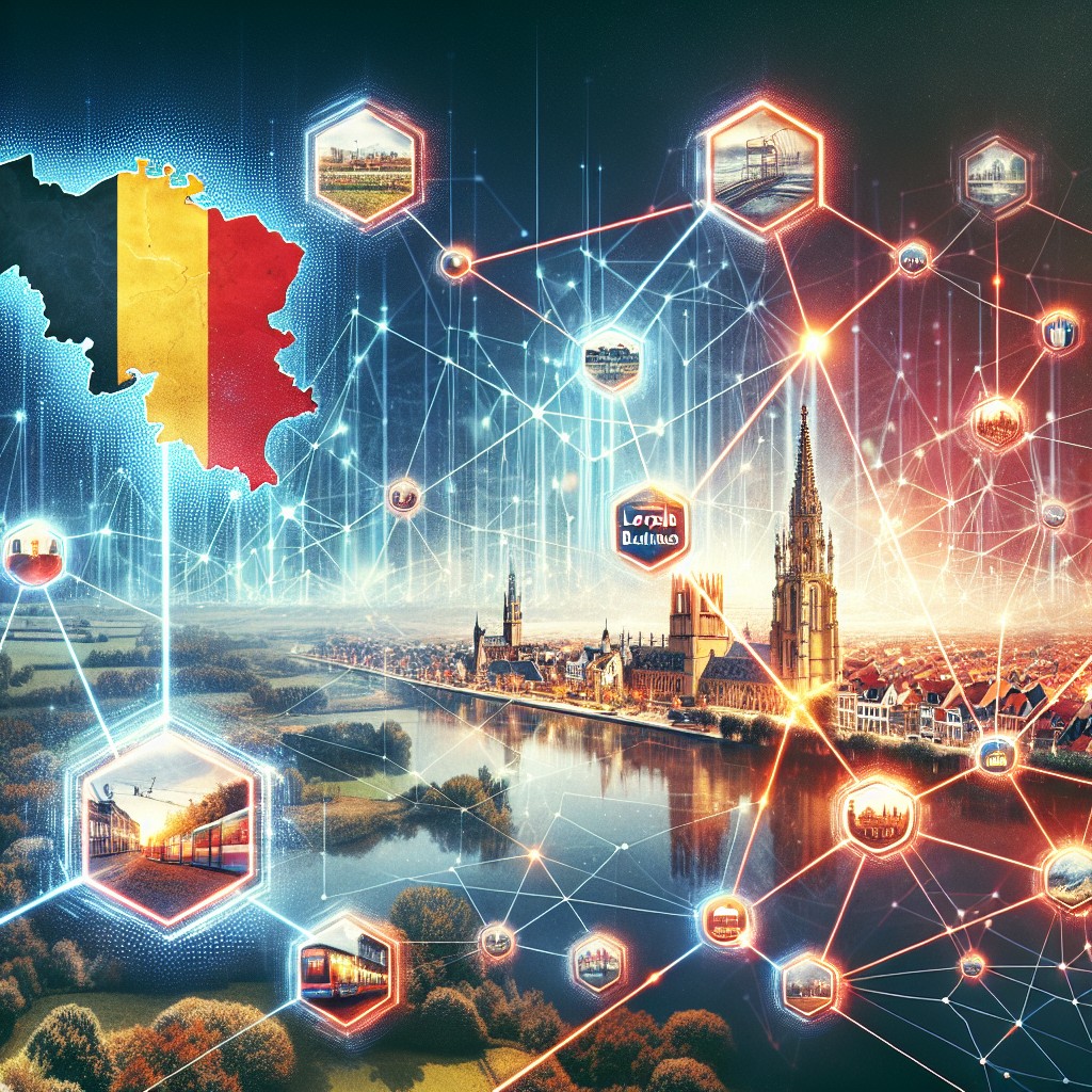 Image de couverture d'un article sur le netlinking localisé en Belgique, mettant en avant des entreprises locales et des liens web.