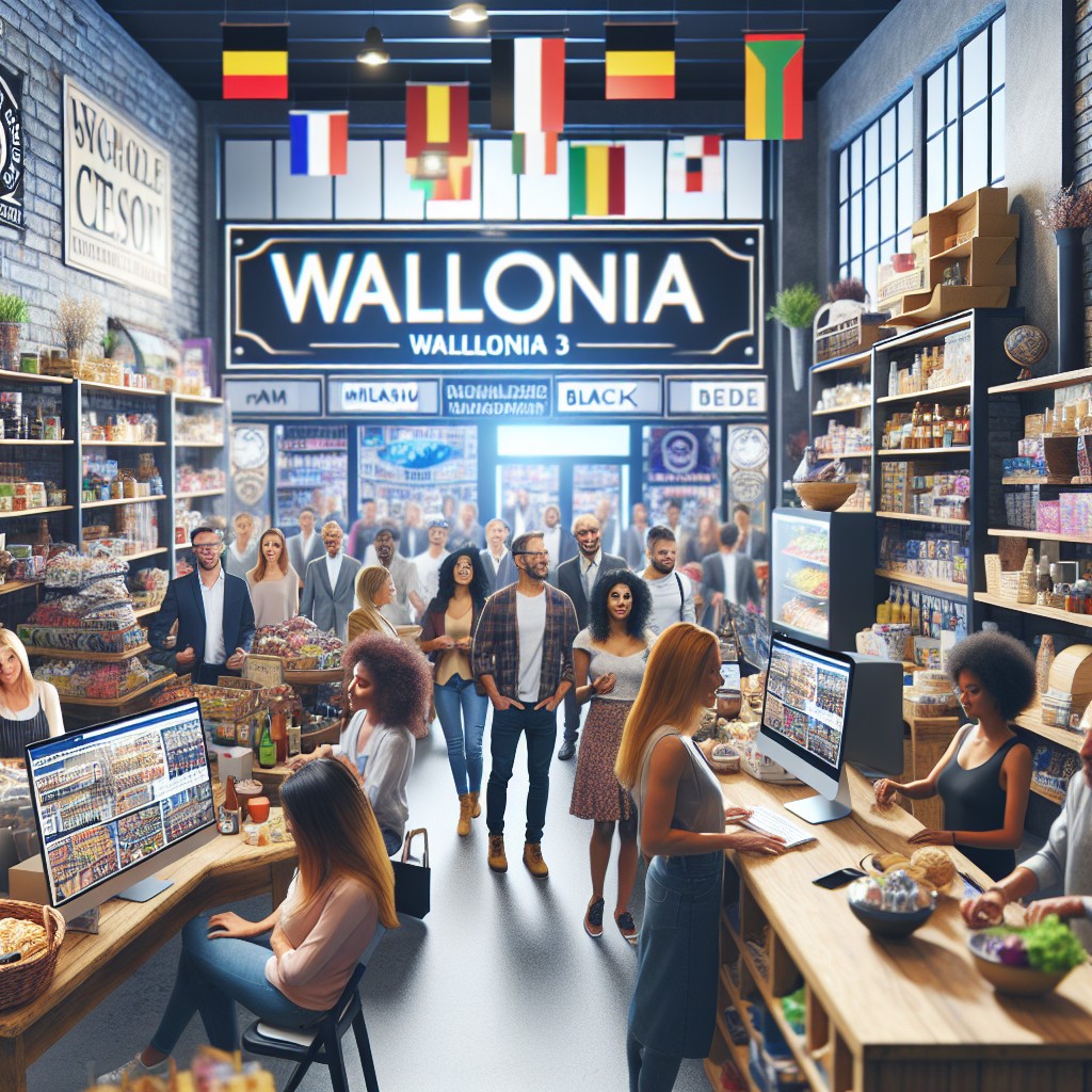 Image d'une petite entreprise en Wallonie avec des clients locaux et une présence en ligne active