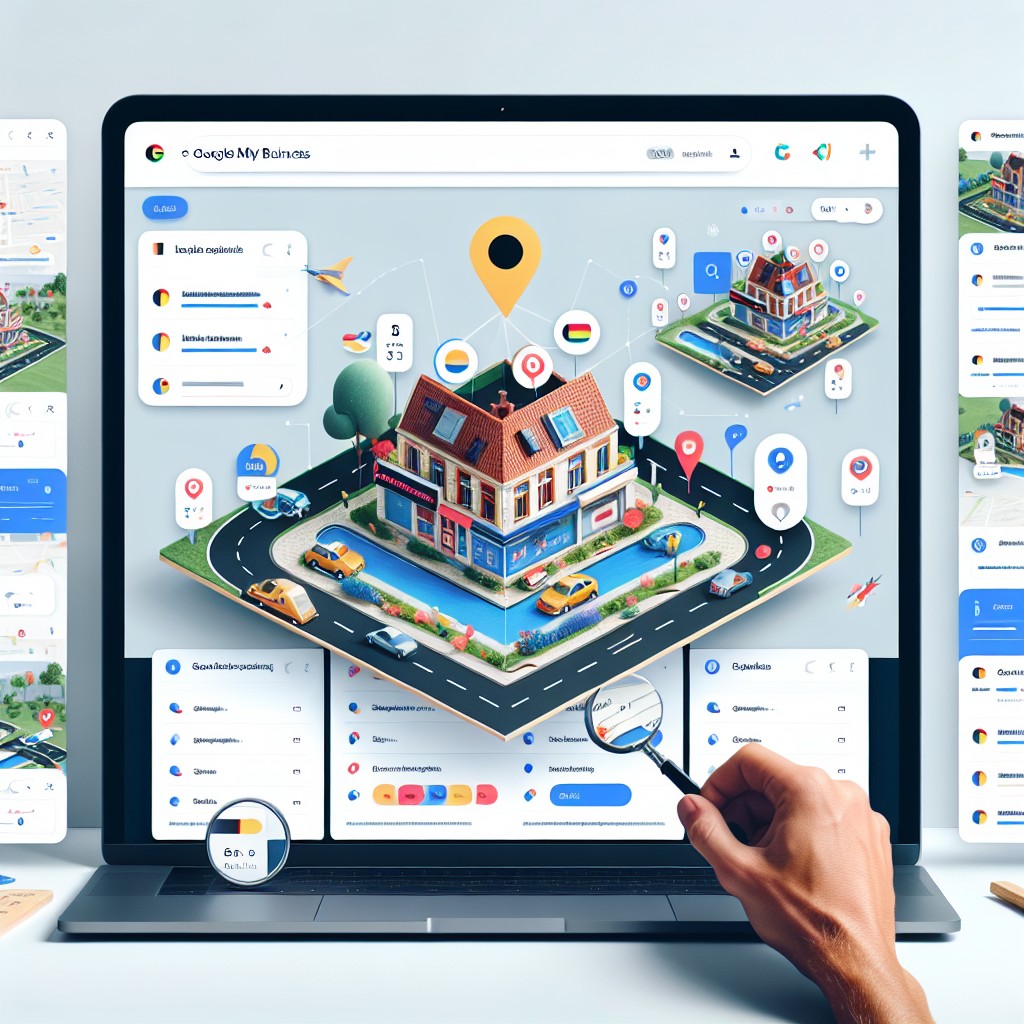 Une PME belge optimise sa fiche Google My Business pour améliorer sa visibilité locale en utilisant des outils de SEO.