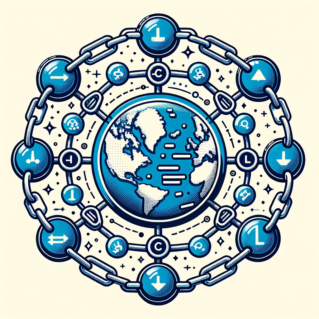 Illustration d'une chaîne de liens représentant des backlinks de qualité reliés à un site web.