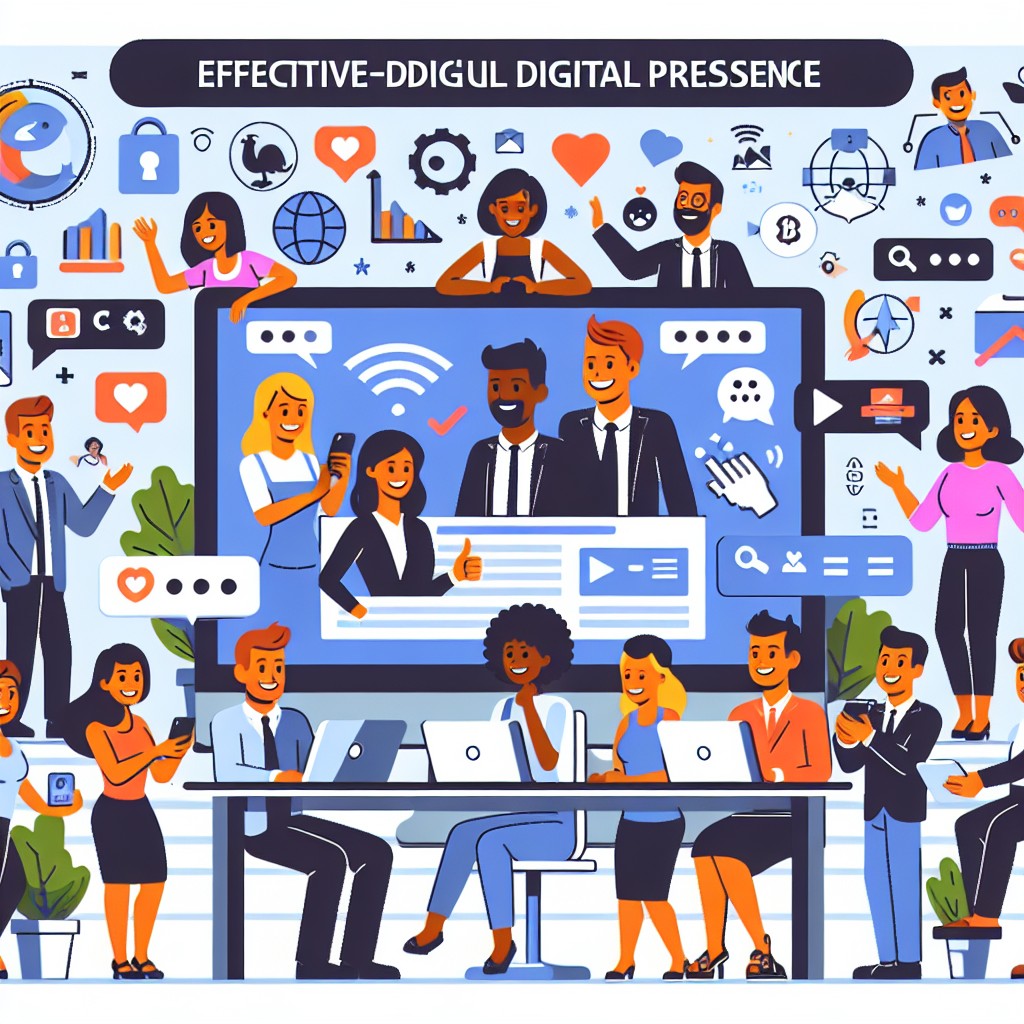 Image de couverture illustrant une PME interagissant avec des clients en ligne, symbolisant une présence digitale efficace.