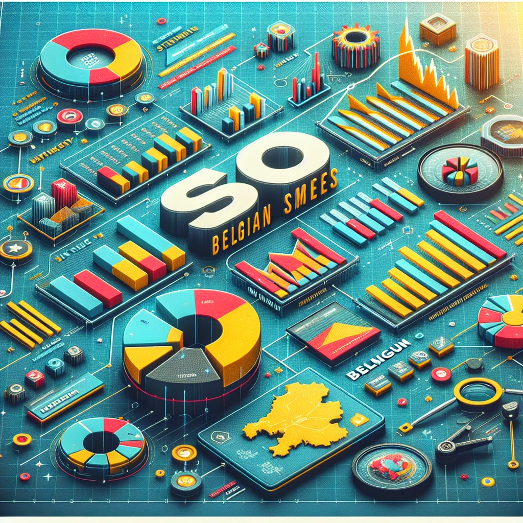 Image de couverture représentant une analyse SEO pour les PME belges, illustrant des graphiques et des données de performance.