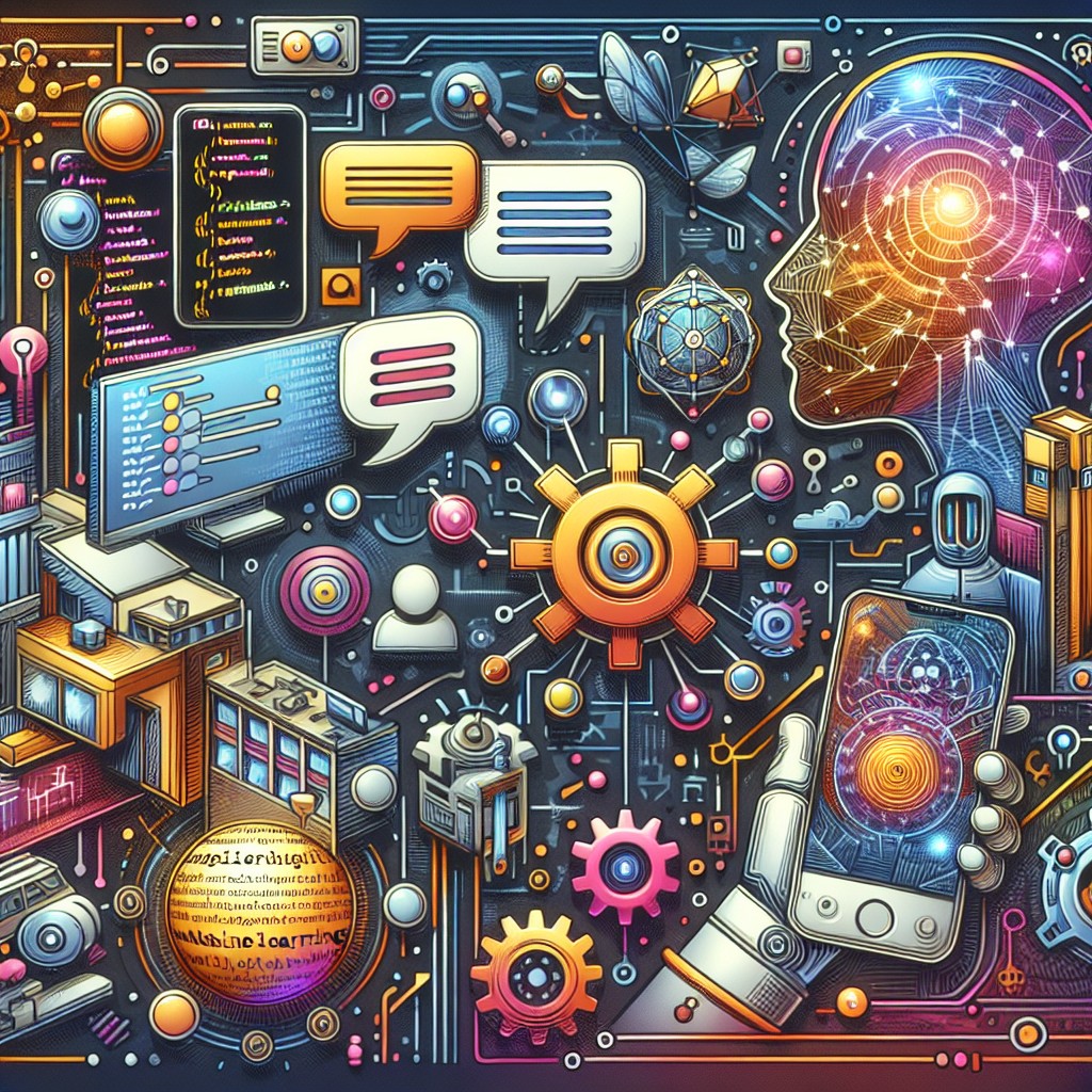 Image de couverture montrant des technologies web de pointe, telles que des chatbots, la réalité augmentée et le machine learning, illustrant l'avenir numérique.