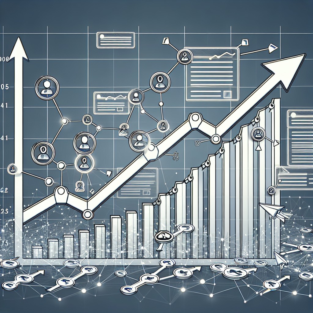 Graphique illustrant l'augmentation du trafic web grâce à une stratégie efficace de backlinks