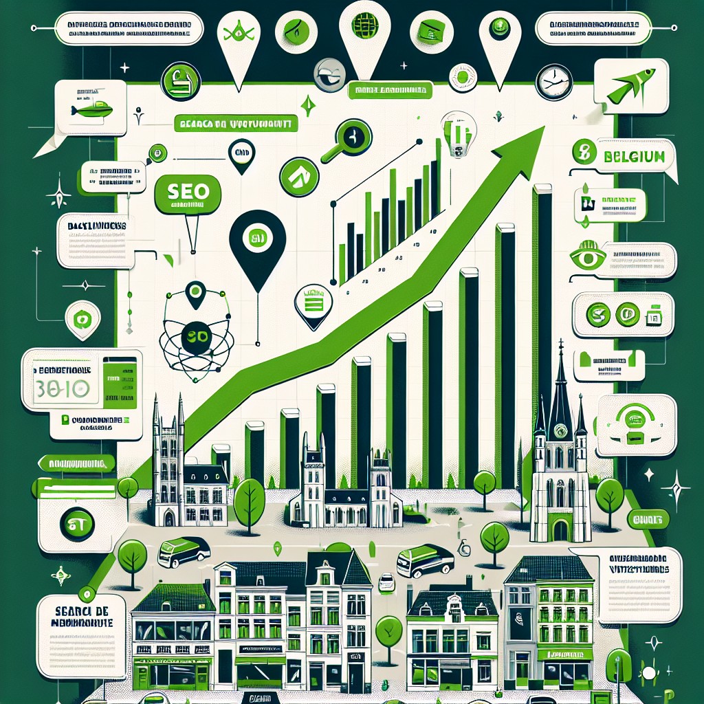 Alt text: Graphique illustrant l'impact positif du SEO sur la visibilité des entreprises en Belgique.