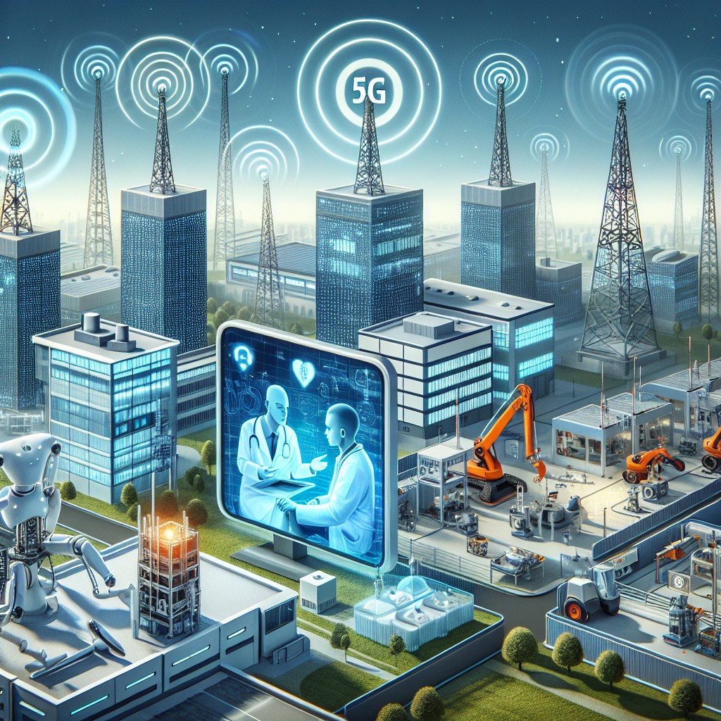 Image de couverture illustrant l'impact de la 5G en Belgique, montrant des applications technologiques avancées comme des consultations médicales à distance ou des environnements industriels automatisés.