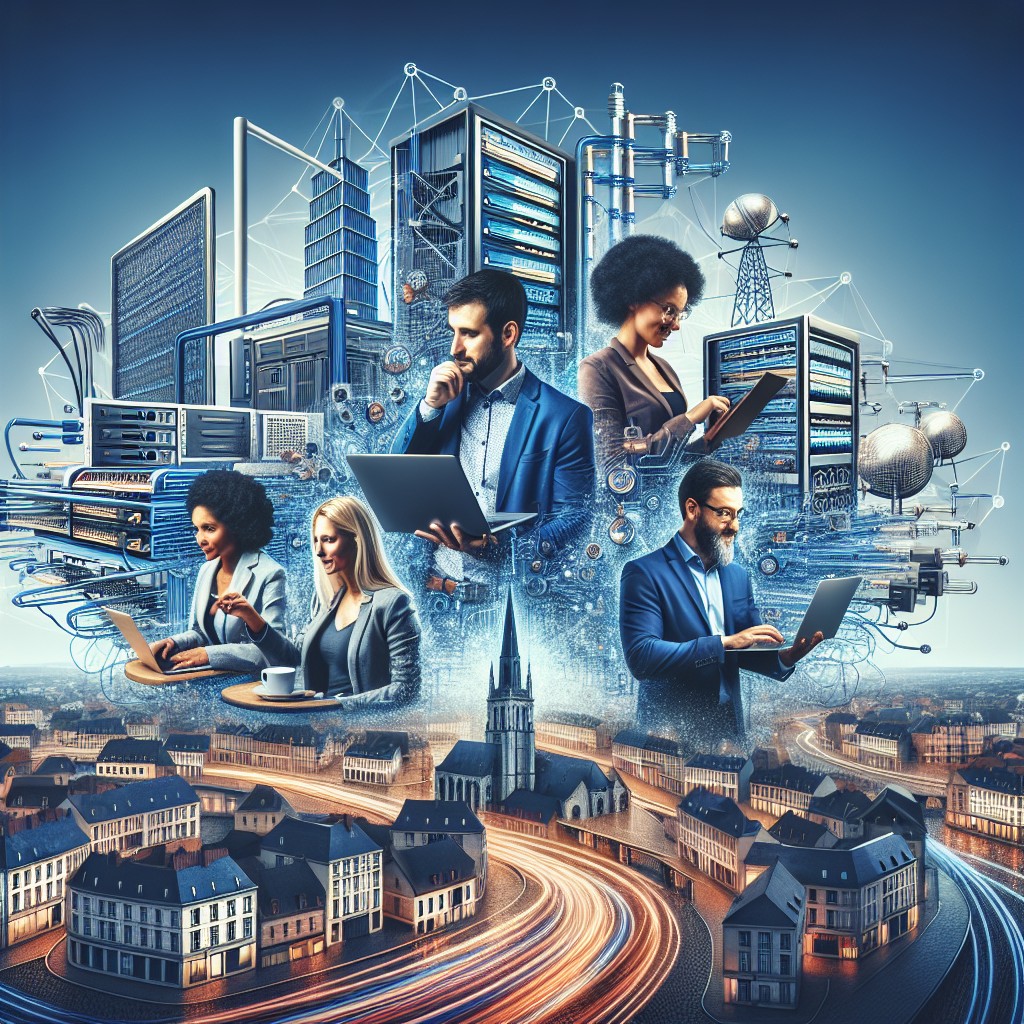 Image illustrant la croissance dynamique de l'e-commerce en Wallonie avec entrepreneurs et infrastructure numérique.