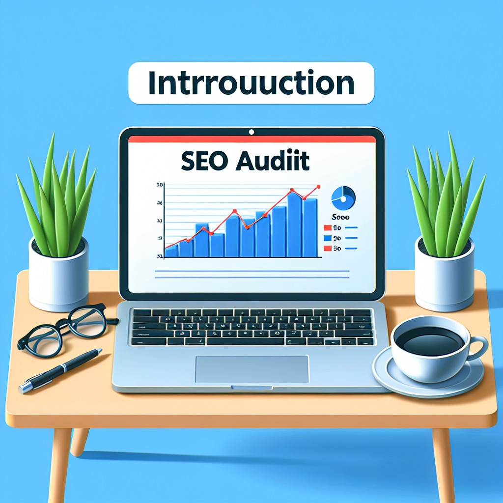 Couverture de l'article sur l'introduction à l'audit SEO pour les entreprises en Belgique, montrant un ordinateur portable avec des graphiques SEO à l'écran.