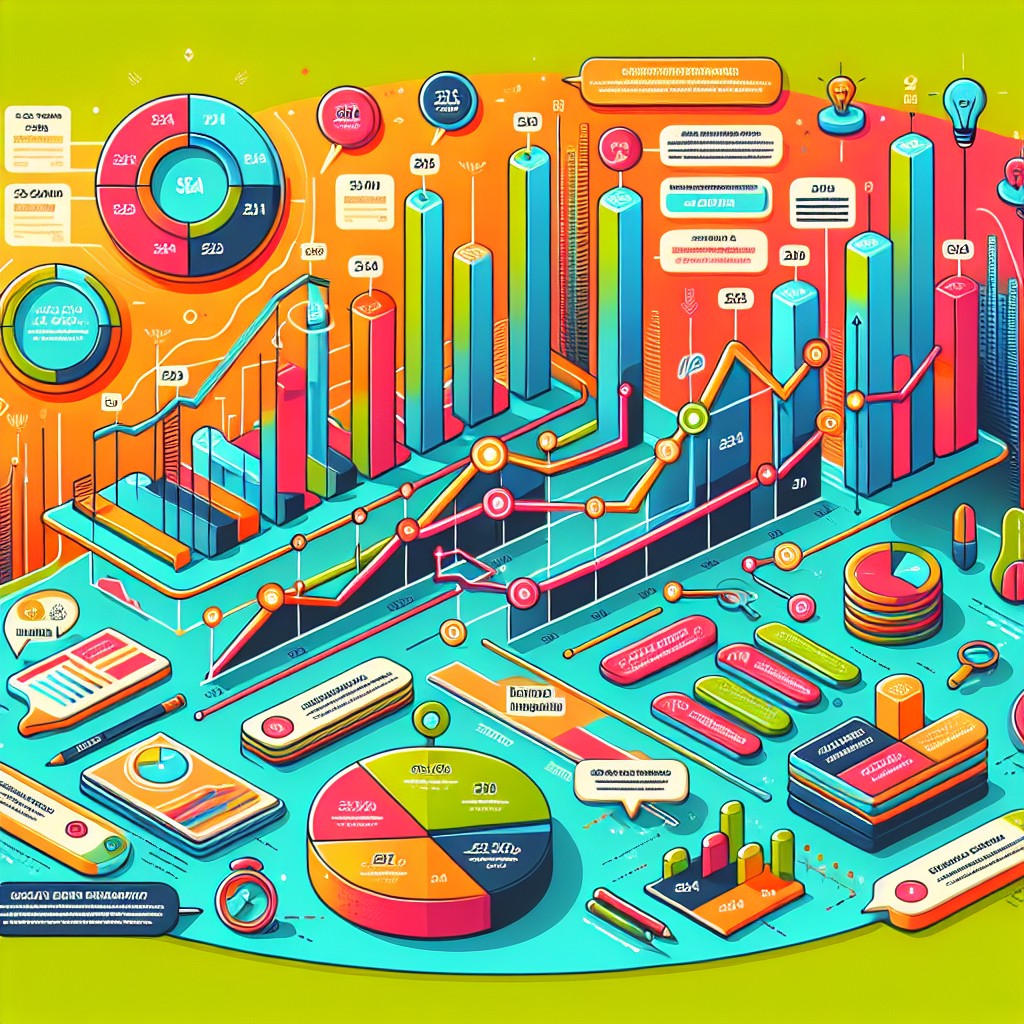 Graphique vibrant illustrant les tendances SEO en Belgique pour 2024