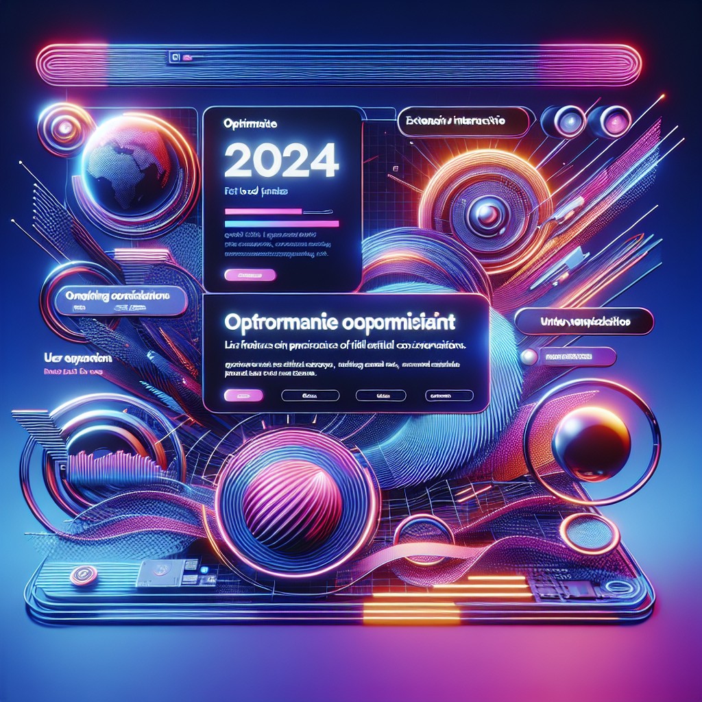 Une image représentant un site web interactif et moderne, montrant l'importance de la performance et de la conception dans le milieu digital de 2024.