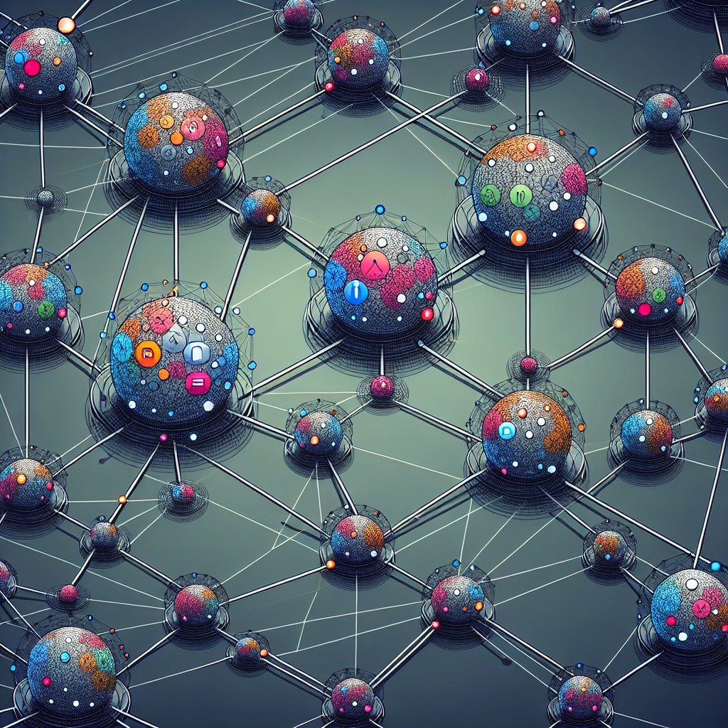 Une illustration représentant un réseau de liens entre différents sites internet, symbolisant la construction de backlinks.