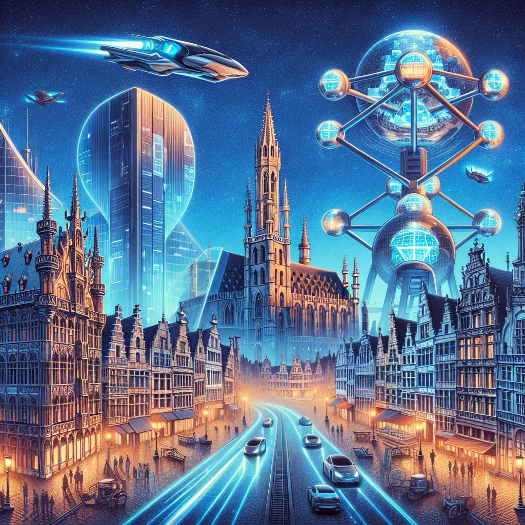 Image de couverture illustrant la fusion entre technologie avancée et infrastructures belges.