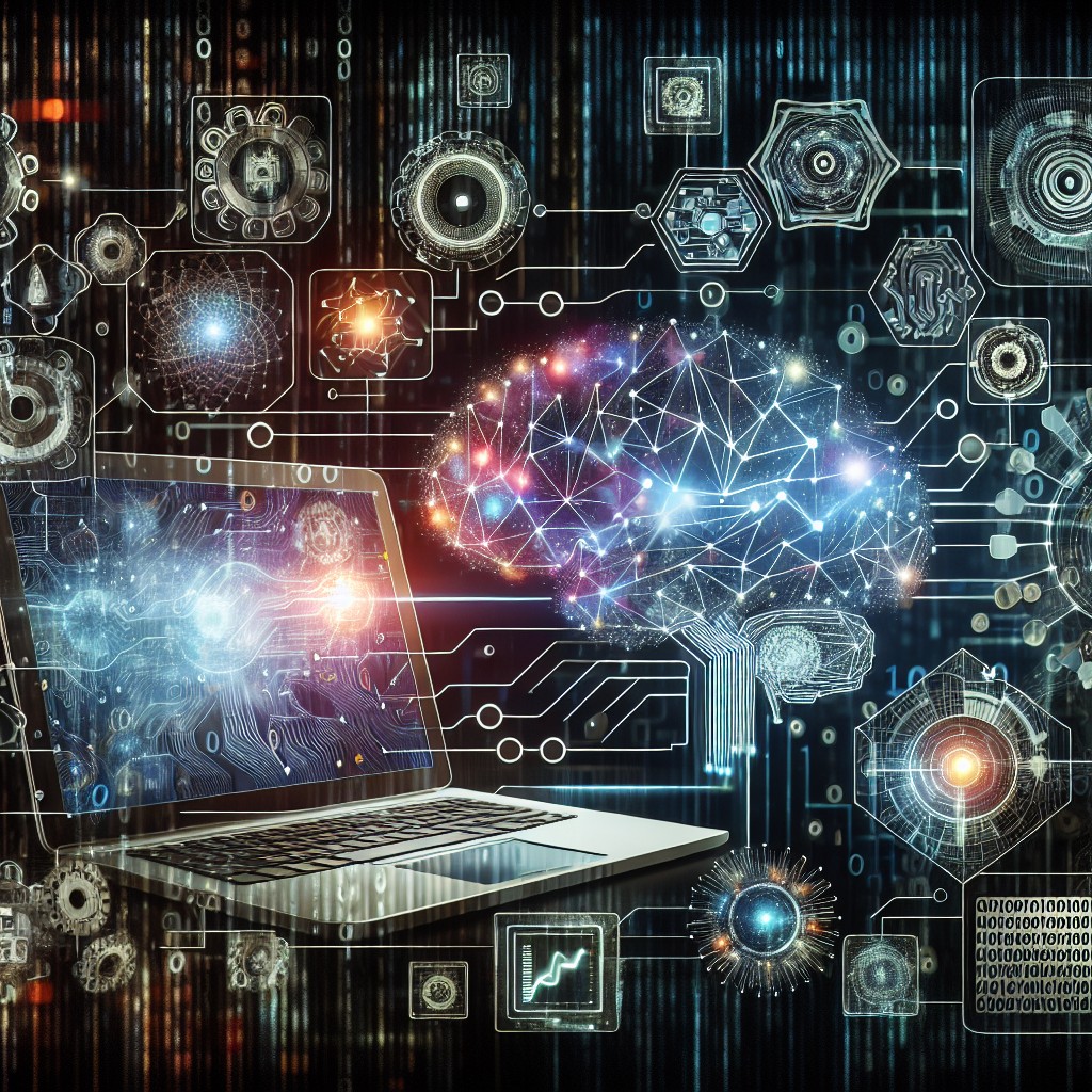 Image illustrant le concept de transformation digitale avec des éléments de machine learning