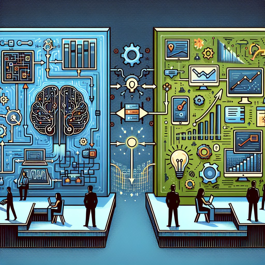 Illustration des applications du Machine Learning dans les stratégies digitales d'entreprise.