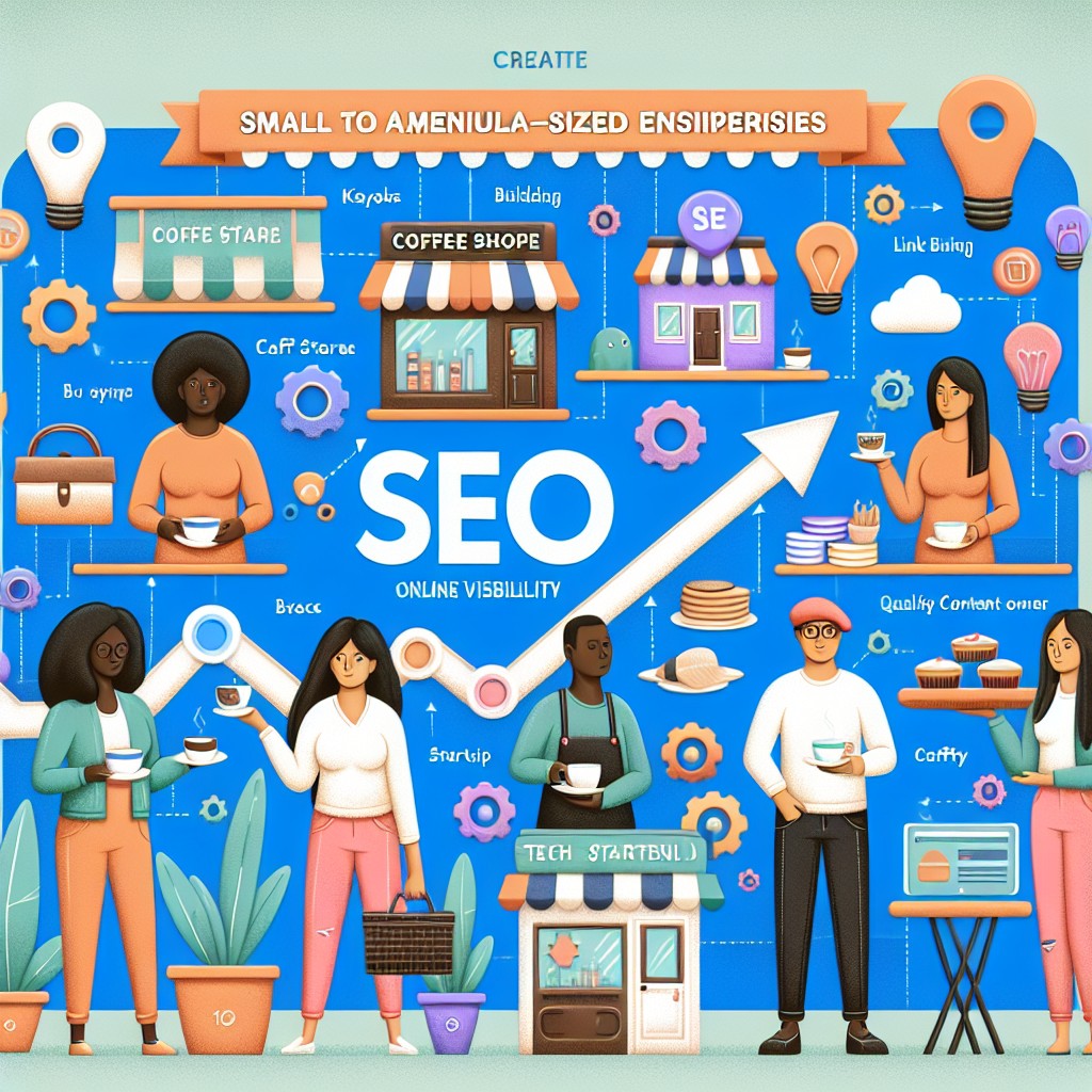 Graphique représentant des PME utilisant des tactiques SEO pour améliorer leur visibilité en ligne en 2024