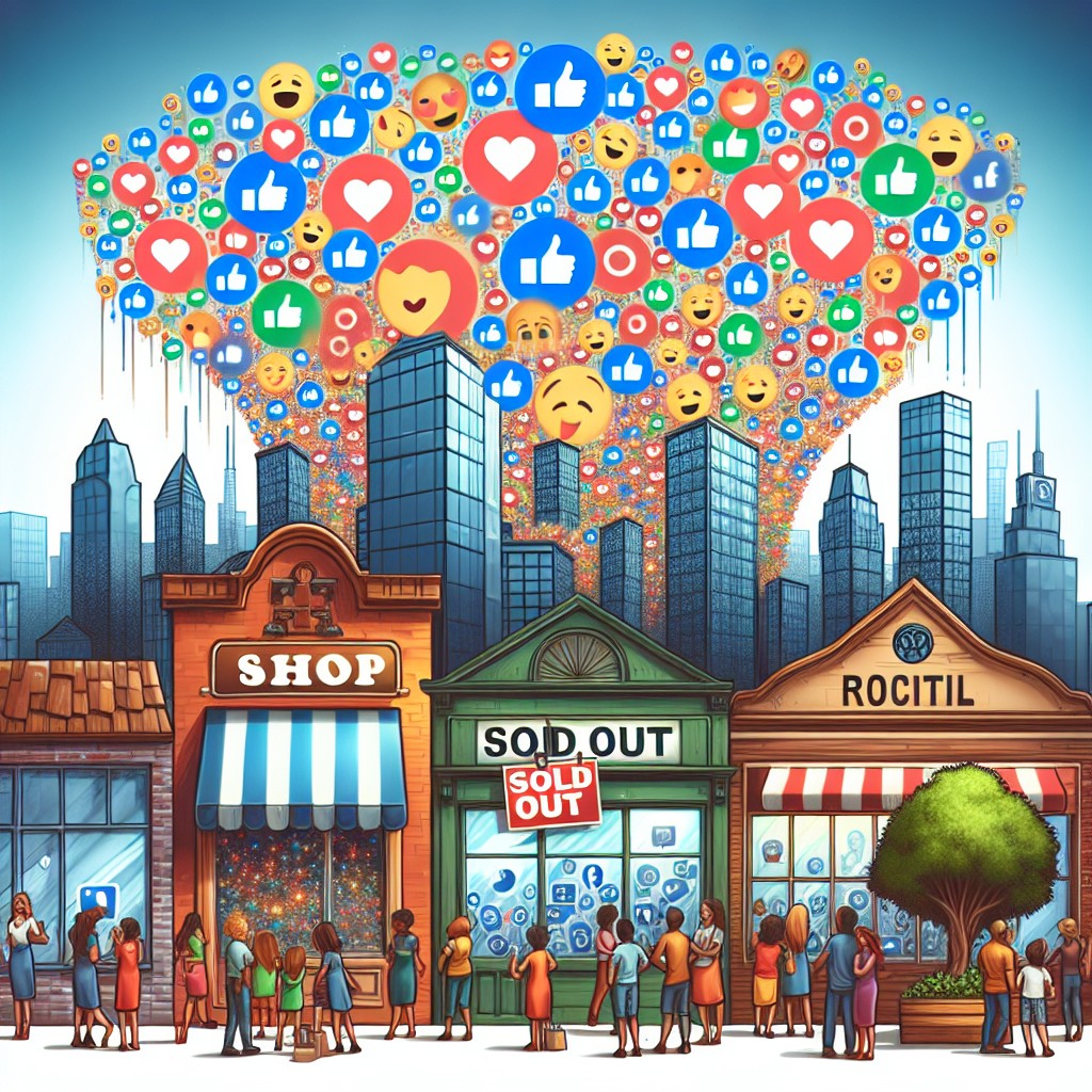 Representation of small businesses achieving success through effective social media strategies.