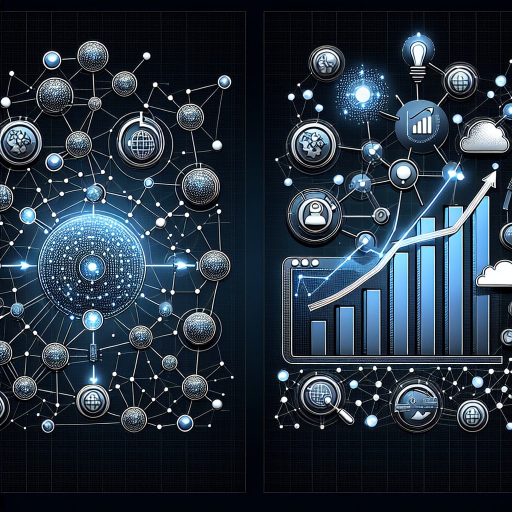 Graphique illustrant l'optimisation SEO technique et son impact sur la visibilité en ligne