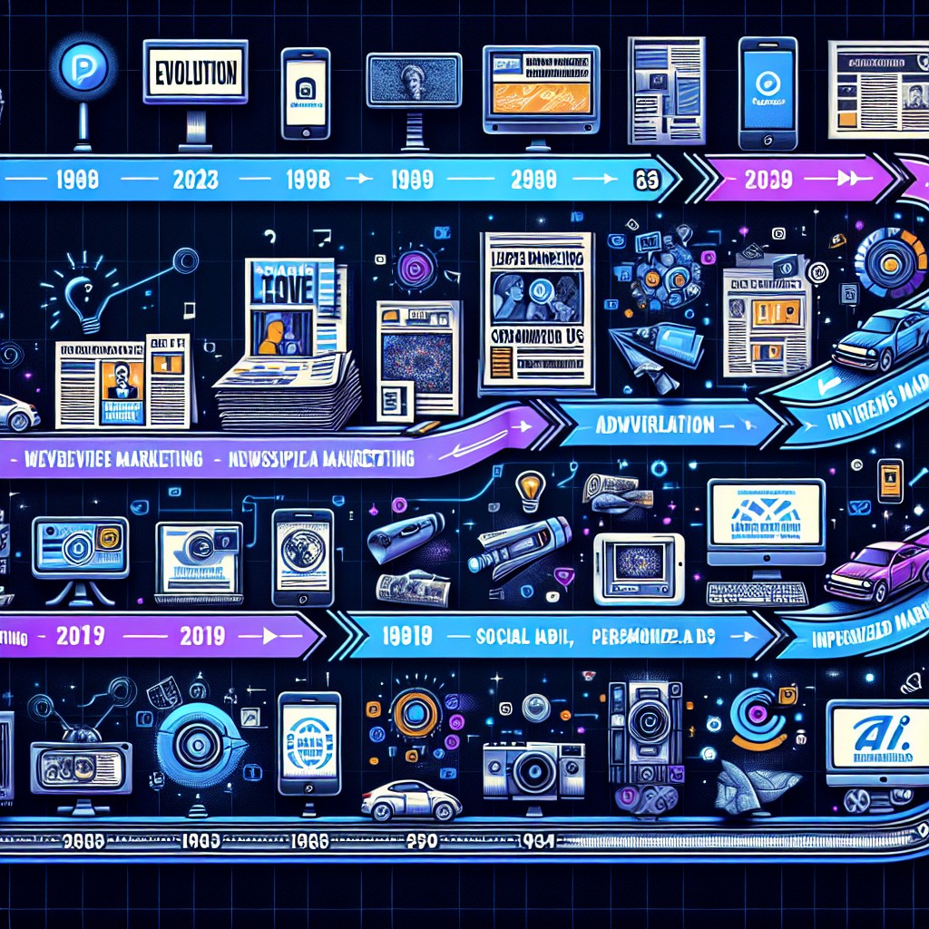 Une image dynamique illustrant l'évolution du marketing de contenu à l'ère numérique.