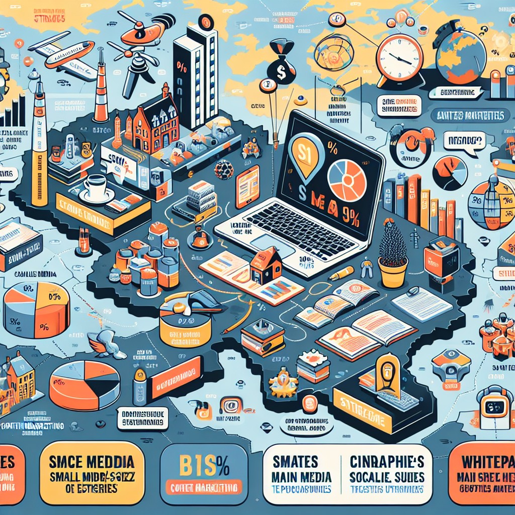 Une infographie illustrant les différentes stratégies de marketing de contenu pour les PME en Belgique